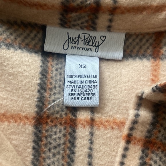 Selling Just Polly Plaid Collared Button Up Shirt (Super Soft) - Picture 2 of 5